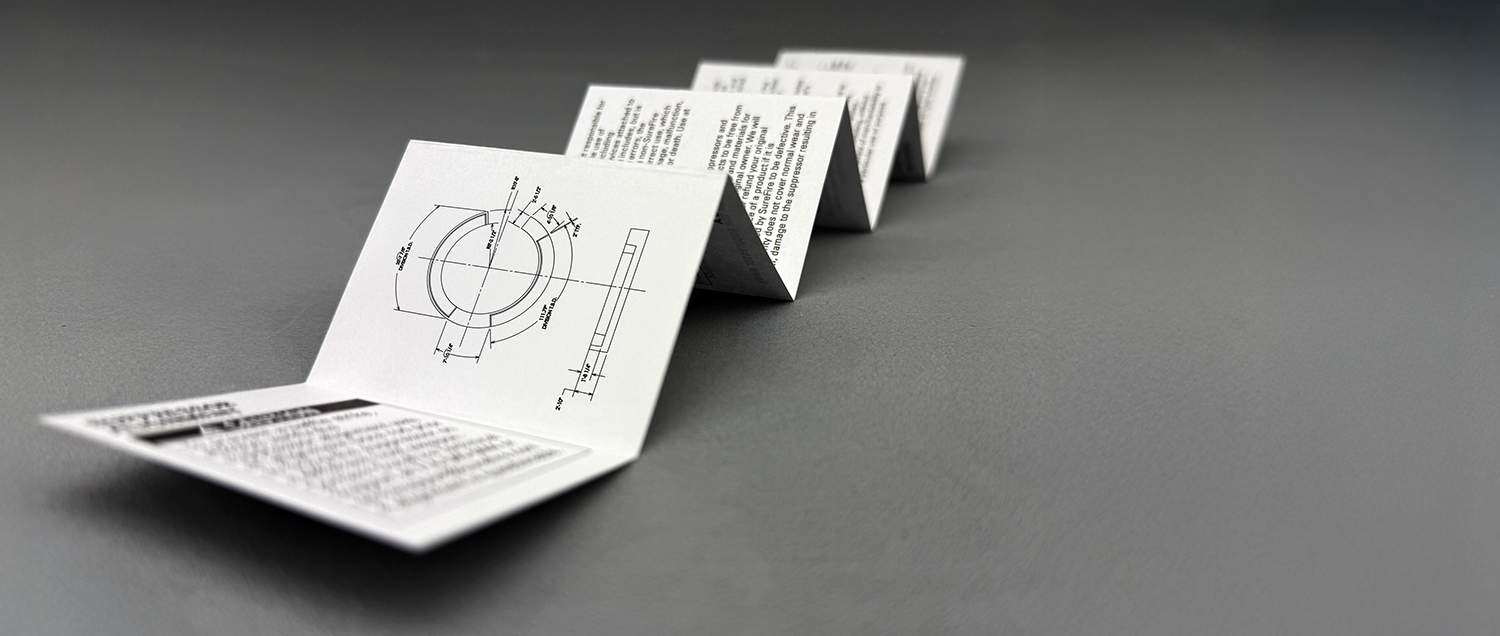 8-panel accordion-folded insert