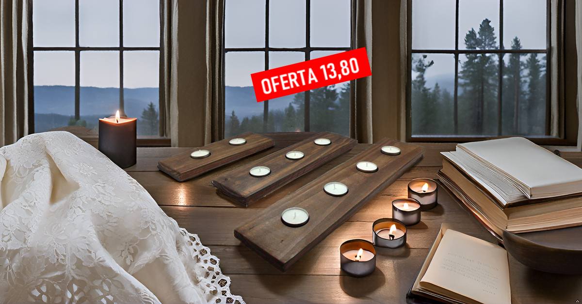 Conjunto de tres portavelas