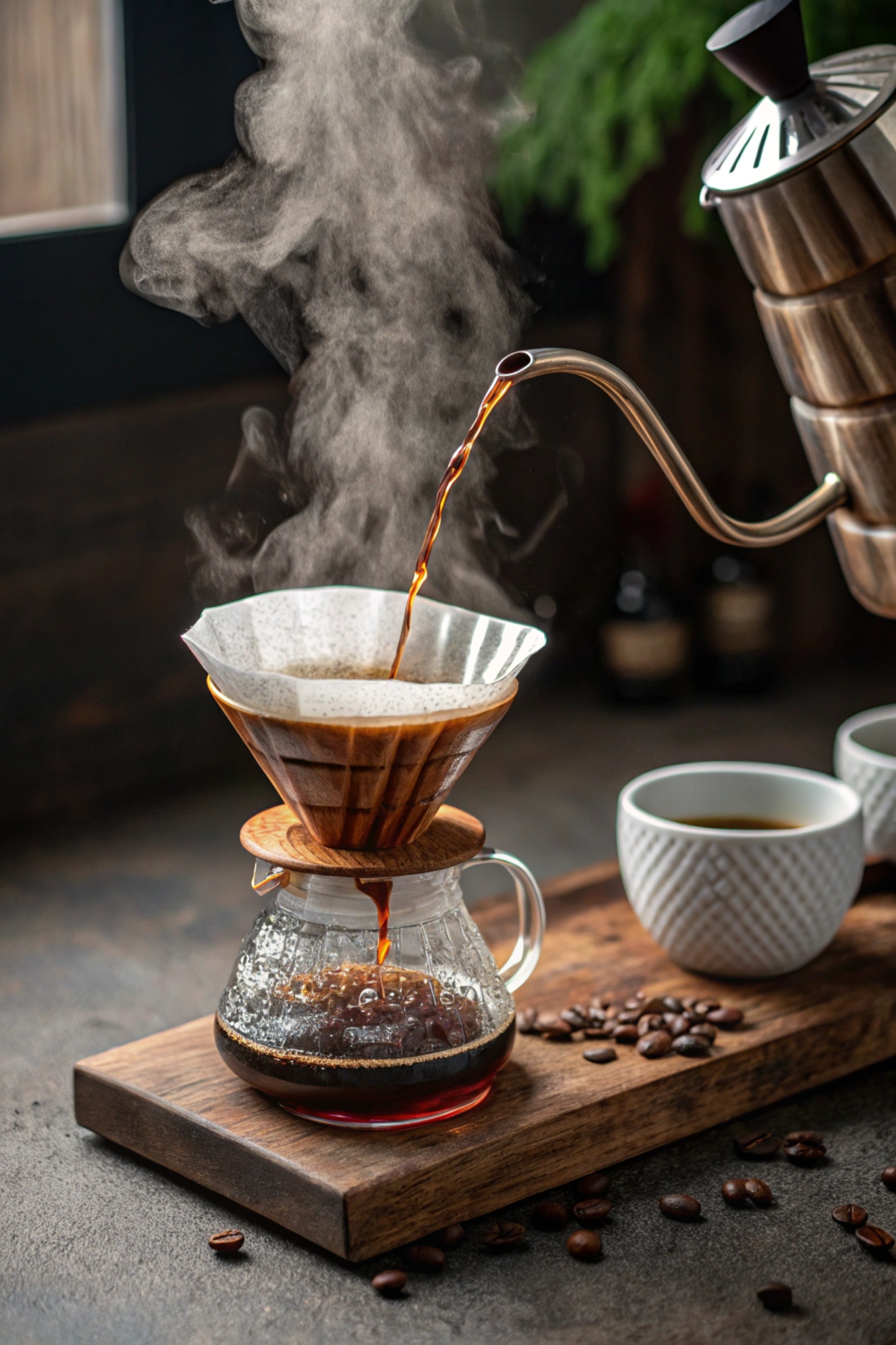 El arte del café de especialidad recién tostado