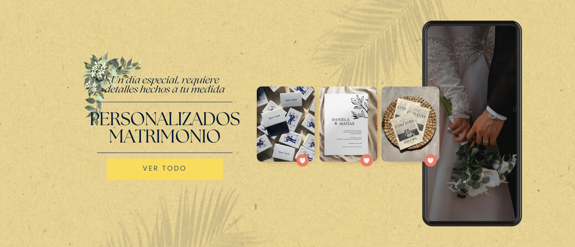 Productos personalizados para matrimonios