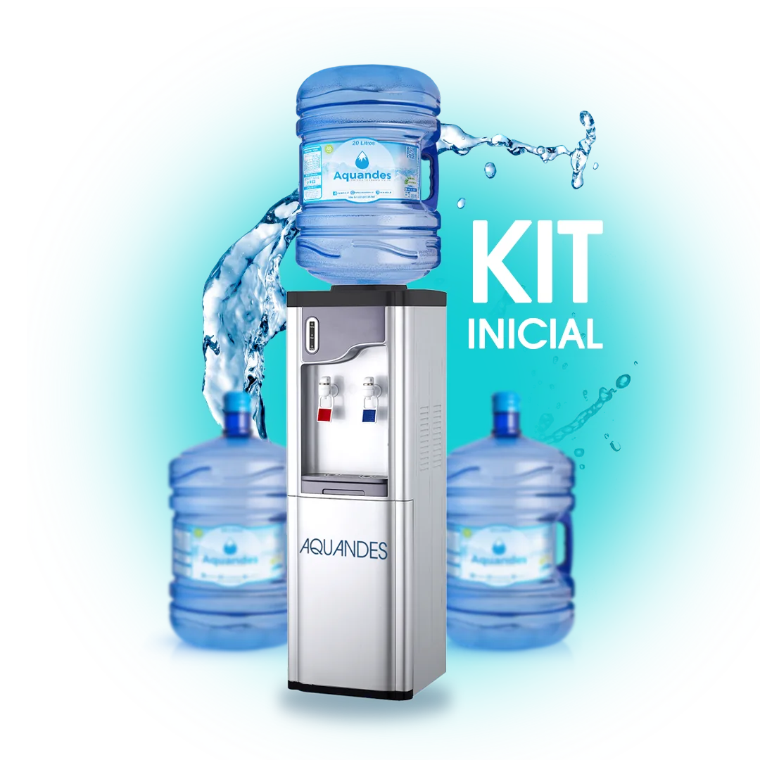 Kit inicial de agua purificada con dispensador y bidones
