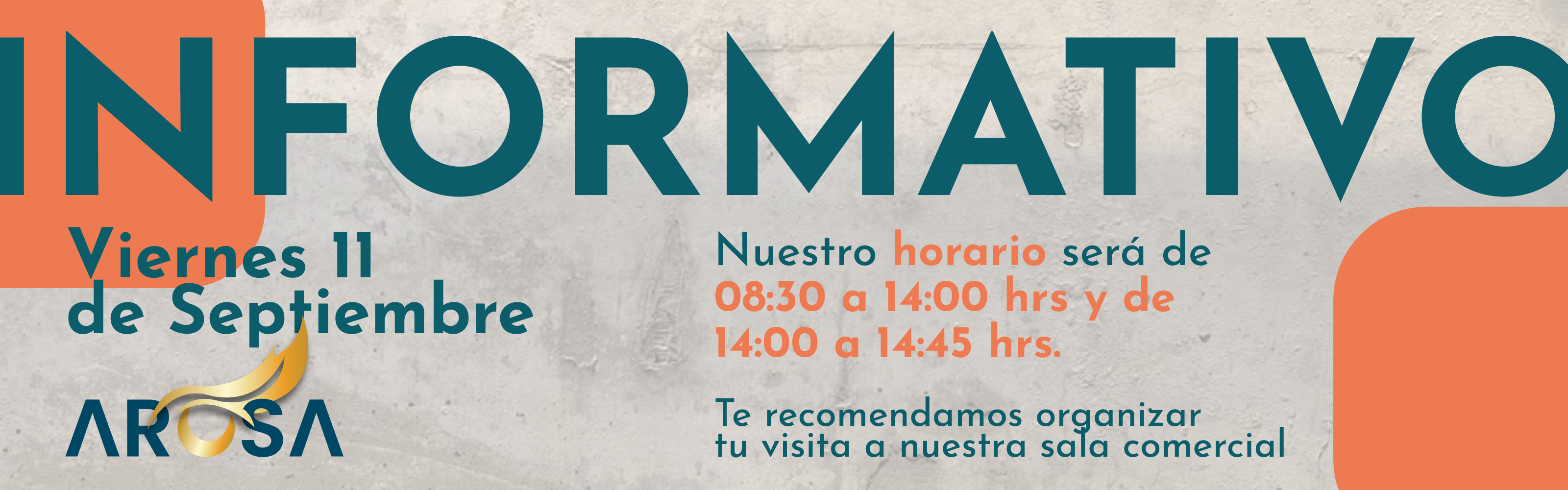Horarios 11 de septiembre 2026