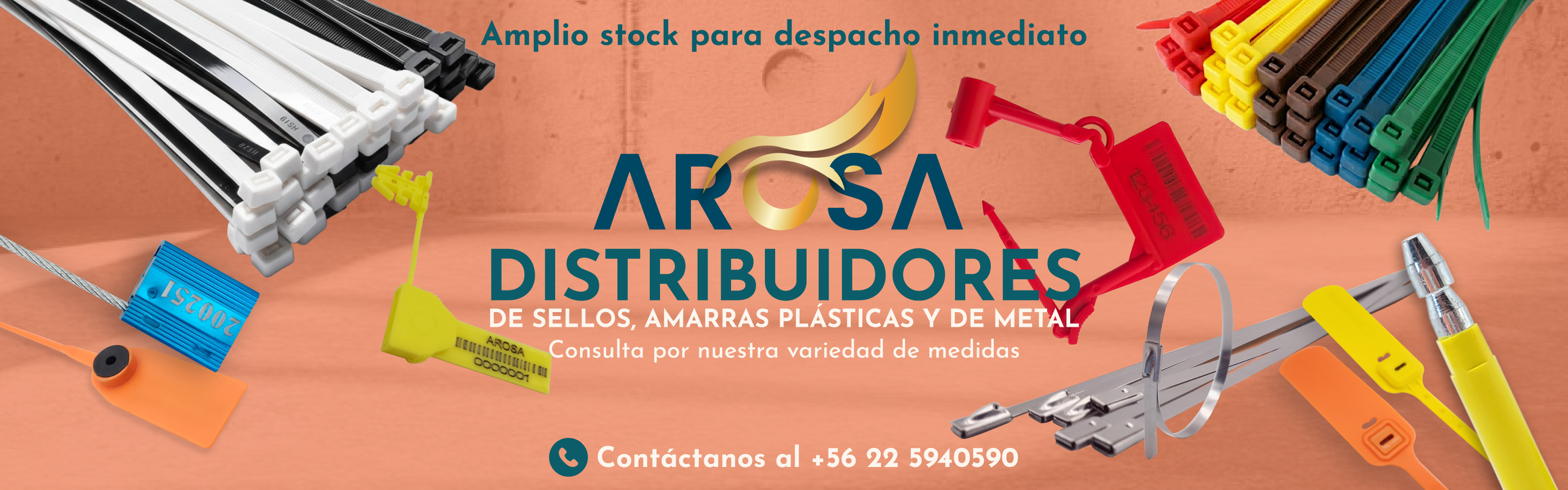 Distribuidores de sellos y amarras plásticas y metálicas