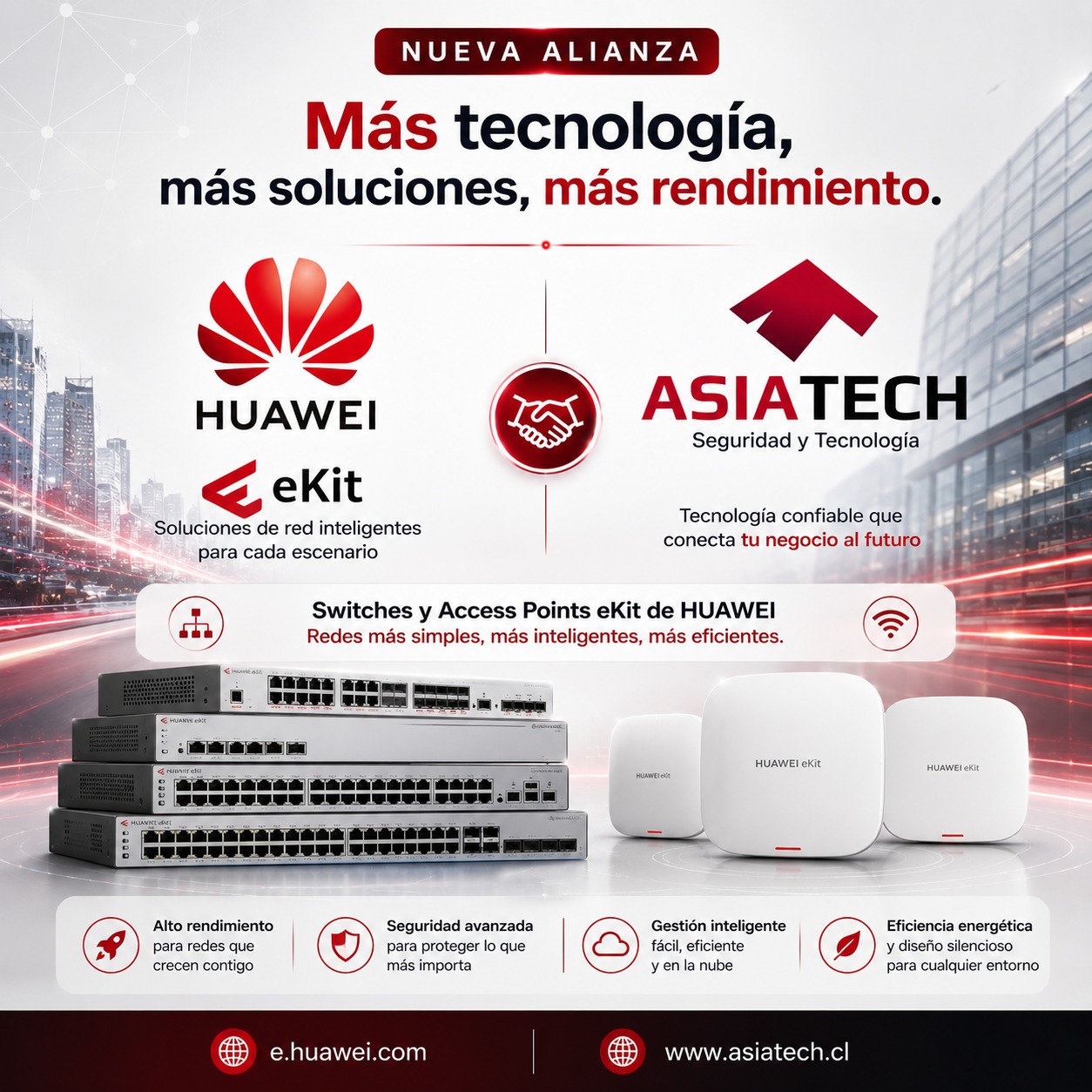 <div>NUEVA ALIANZA: HUAWEI eKit</div><div><br></div><div>MÁS RENDIMIENTO. REDES SIN LÍMITES.</div>