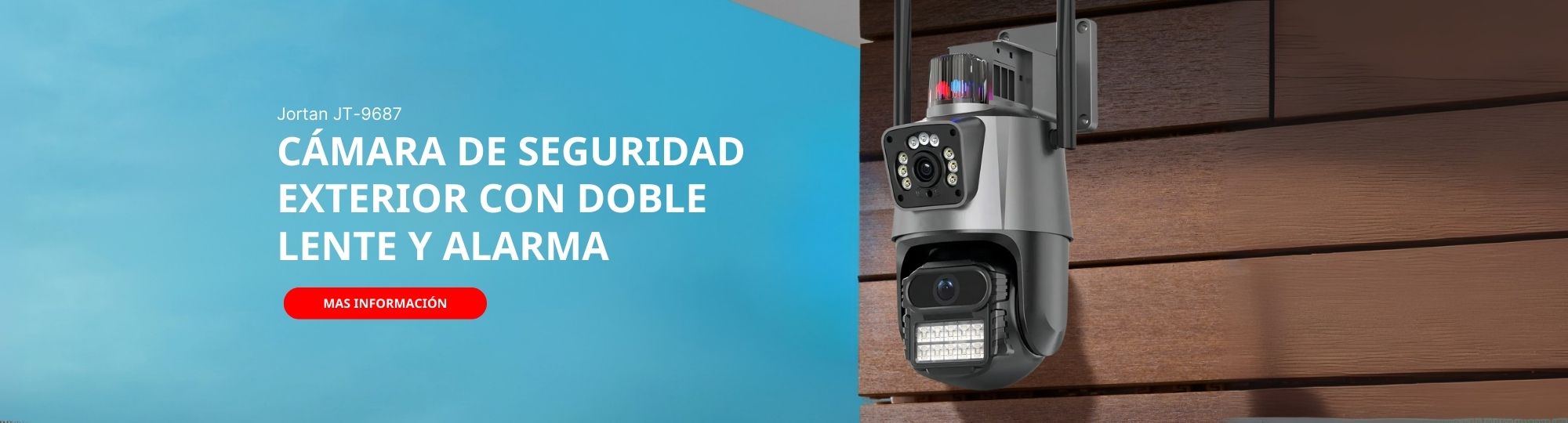 Camara de seguridad exterior doble camara Jortan