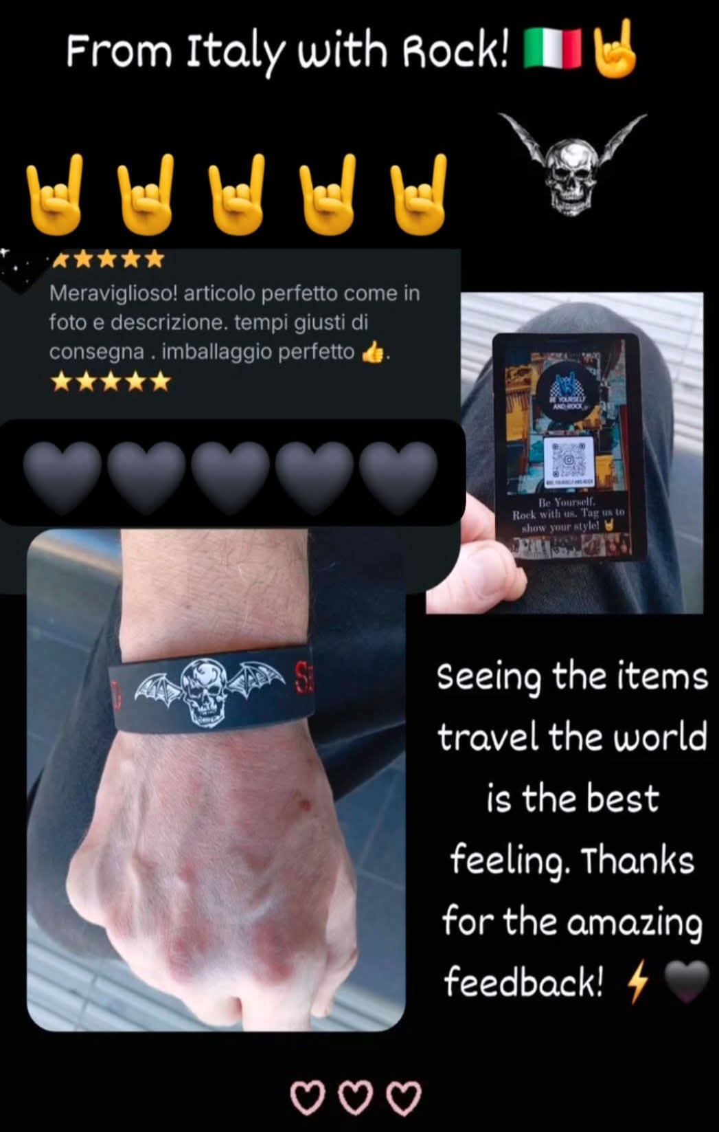 Cliente de Itália / Customer from Italy 🖤🤘