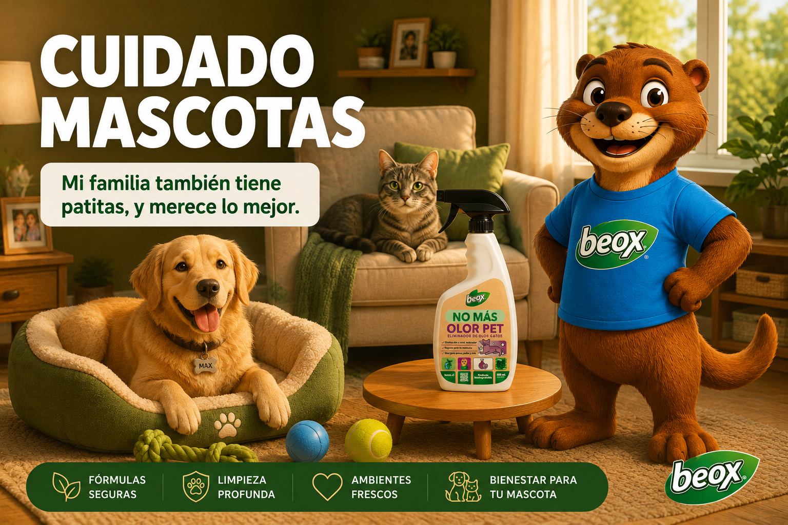 Nutria Beox, guardiana del cuidado de mascotas