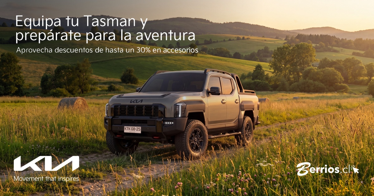 Equipa tu Kia Tasman y prepárate para la aventura: hasta 30% de descuento en accesorios en Automotora Berríos