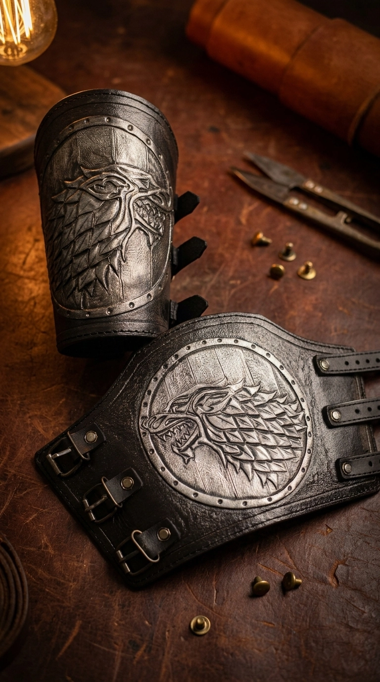 Brazales tallados / par