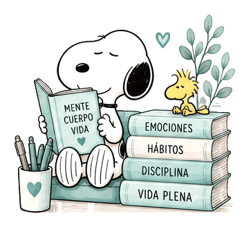 Snoopy y Woodstock Estudiando
