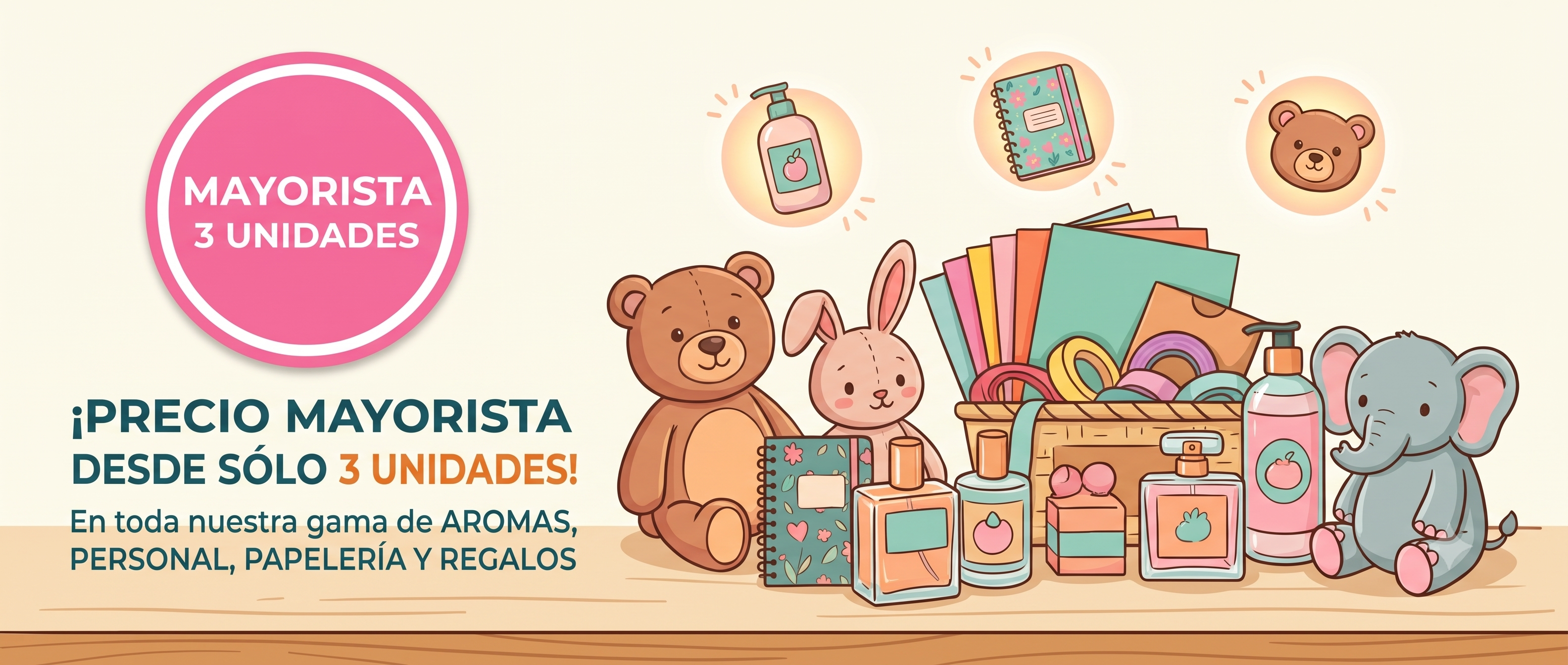 Agreg 3 productos por mayor