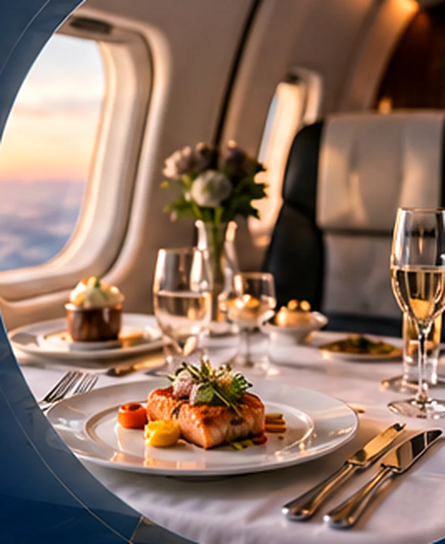 Catering en cabina de una aeronave