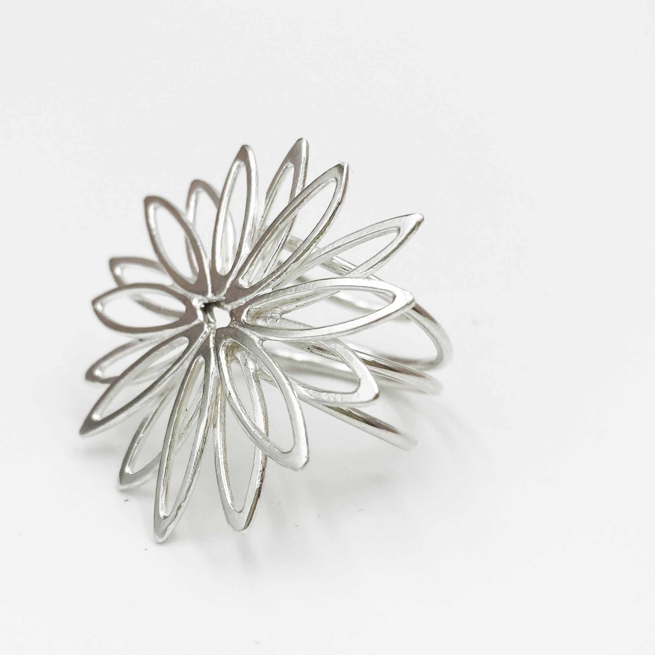 Anillo Crisantemo de plata