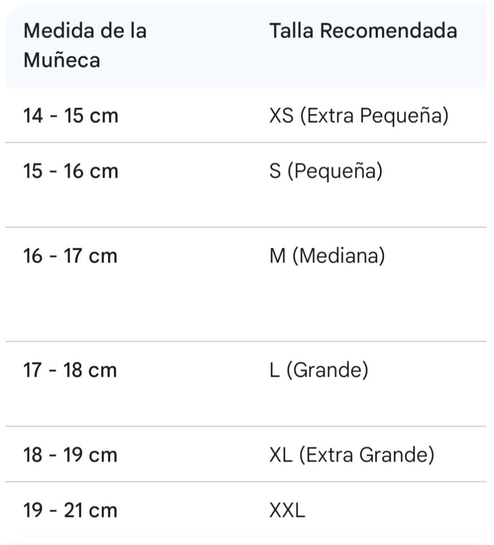 Para calcular la talla de tu pulsera