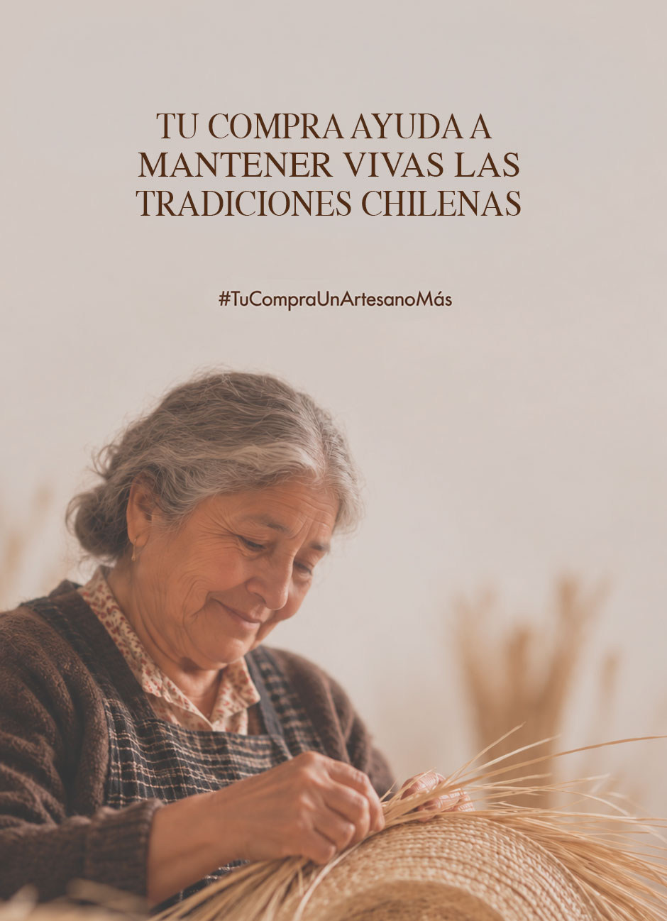 Tu compra ayuda a mantener vivas las tradiciones chilenas. Catron Huaso.