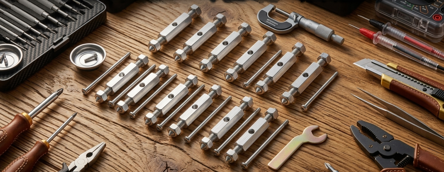 Kit Reparador de Cajas Eléctricas con Tornillos y Llave – 10 Piezas