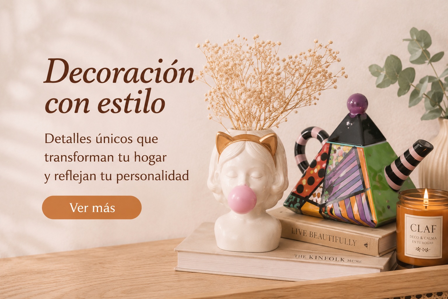 Claf Deco | Decoración original para tu hogar | Repisas, cojines y más