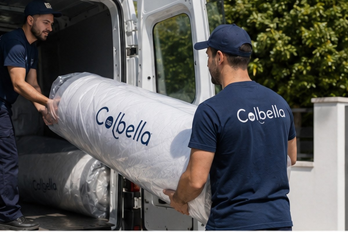 Entrega Colbella com colchão embalado