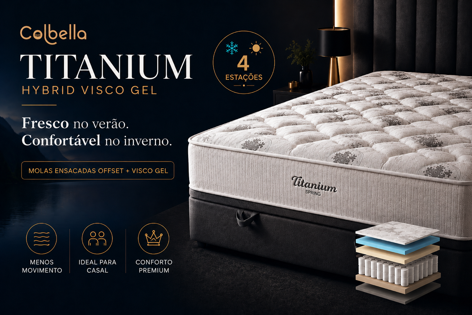 Titanium Supreme Hotel Hybrid Visco Gel da Colbella