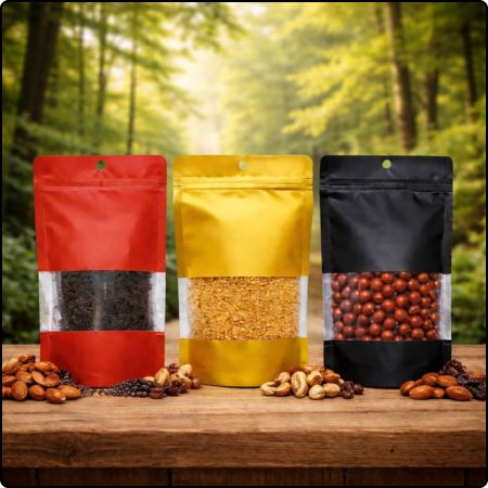 Bolsas aluminizadas con ventana