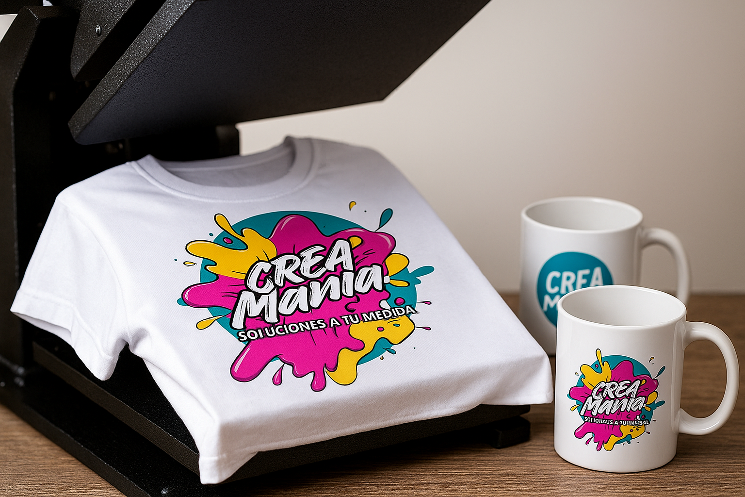 Productos personalizados CreaMania: tazas, poleras, botellas y regalos sublimados