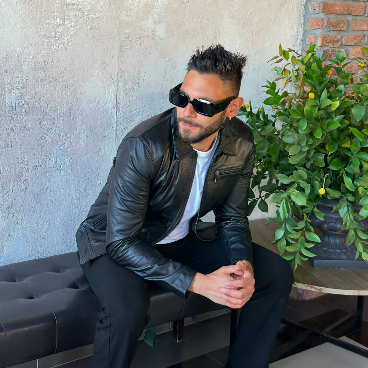Chaqueta de cuero Noir Decero Leathers