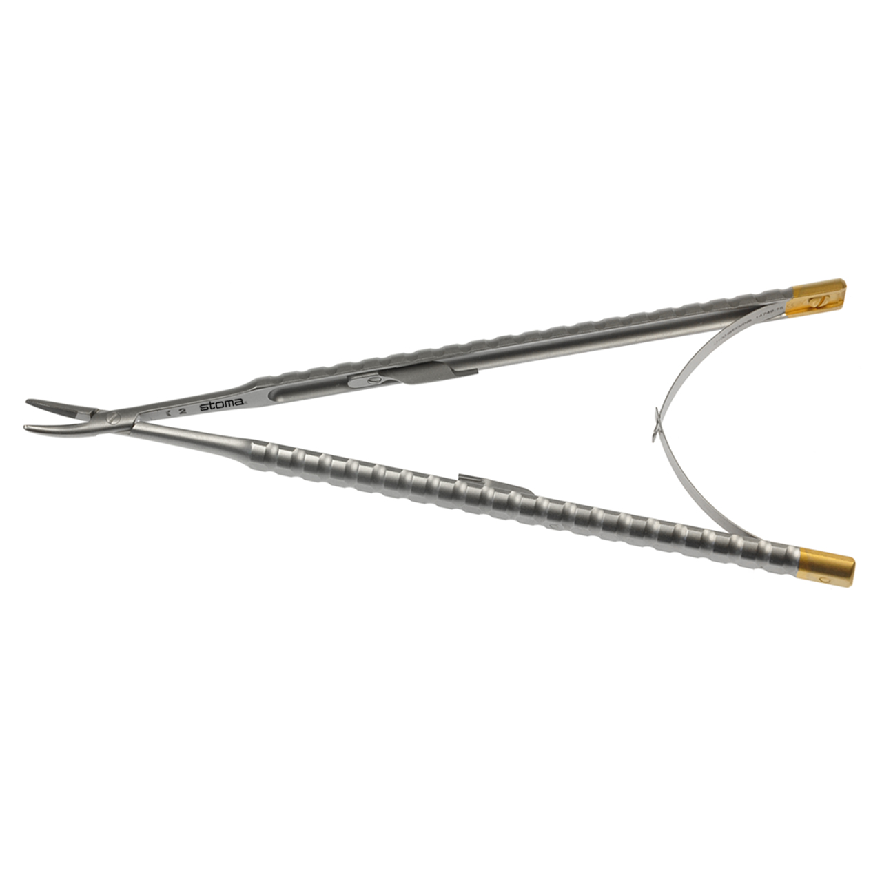 Castroviejo, TC, 1,2 mm, curvo, 15 cm, hy-grip.