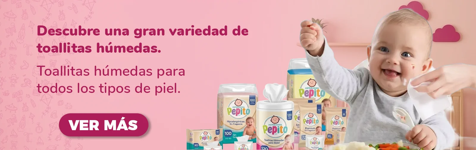 Una opcion de toallita húmeda para cada bebé