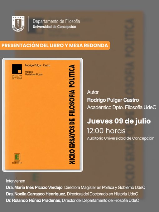 Lanzamiento del libro Micro ensayos de filosofía política