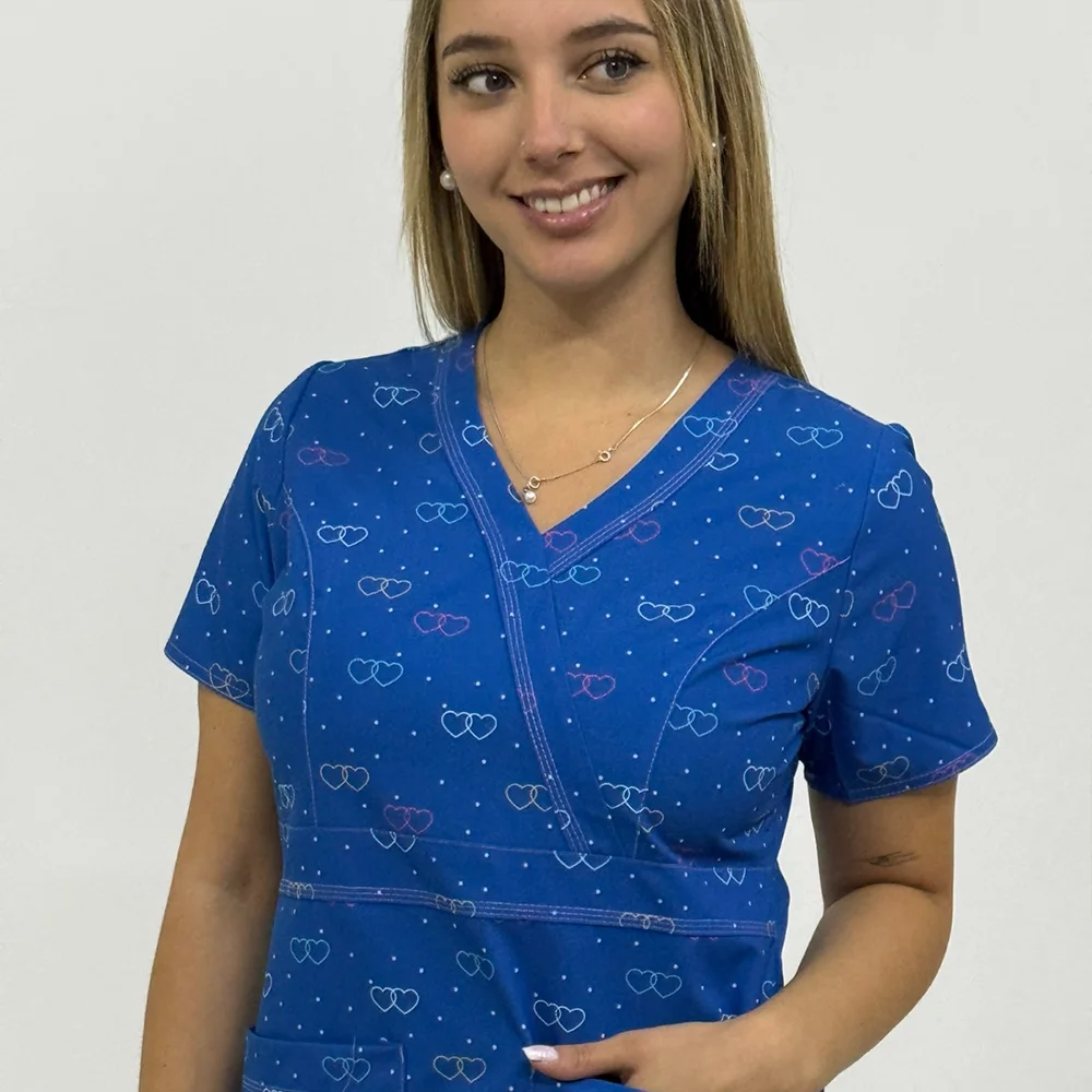 Top Clínico Estampado para Mujer