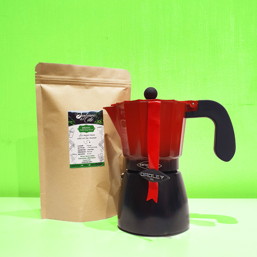 Oroley Cafetera Italiana Inducción Ecofund 9 tazas café
