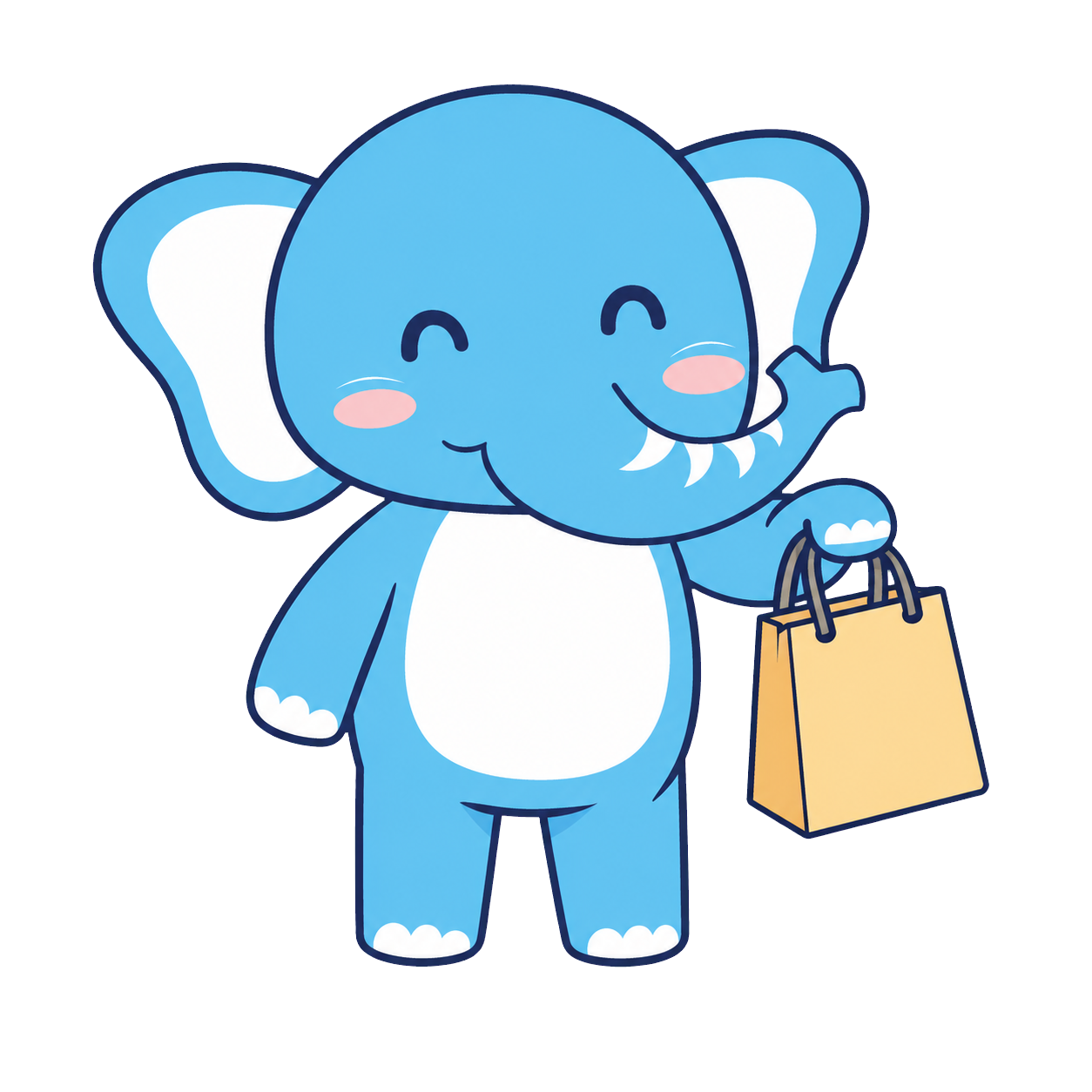 Elefante Pigyfante con bolsa de compras