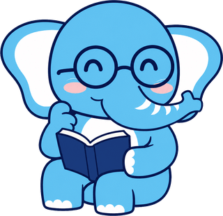 Elefante leyendo