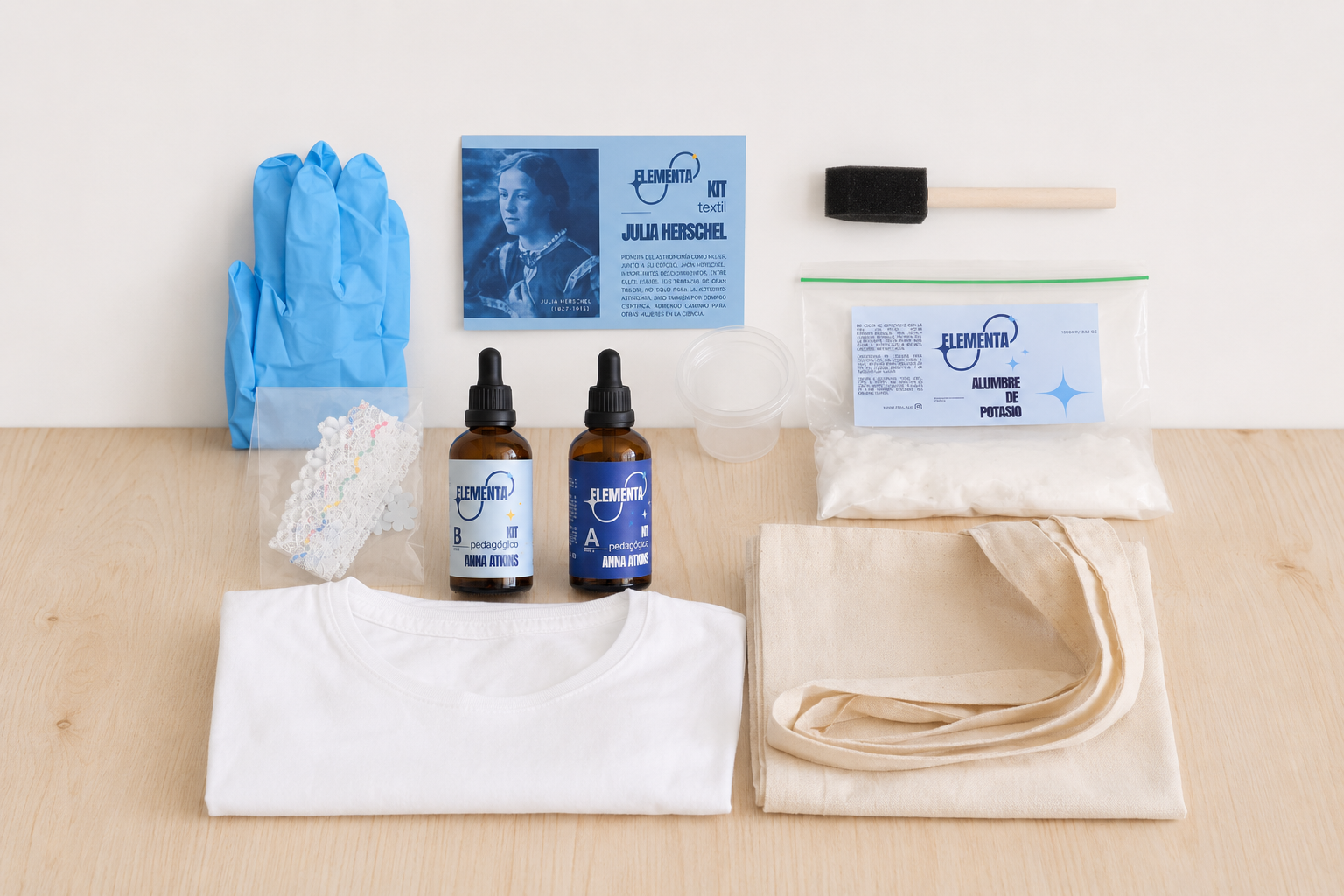 Kit Cianotipia Textil Julia Herschel
