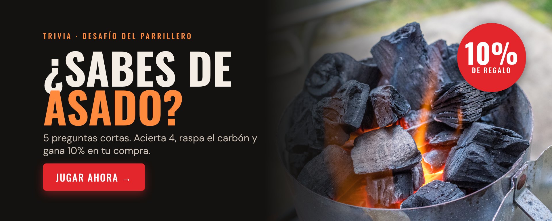Trivia Desafío del Parrillero: gana 10% de descuento