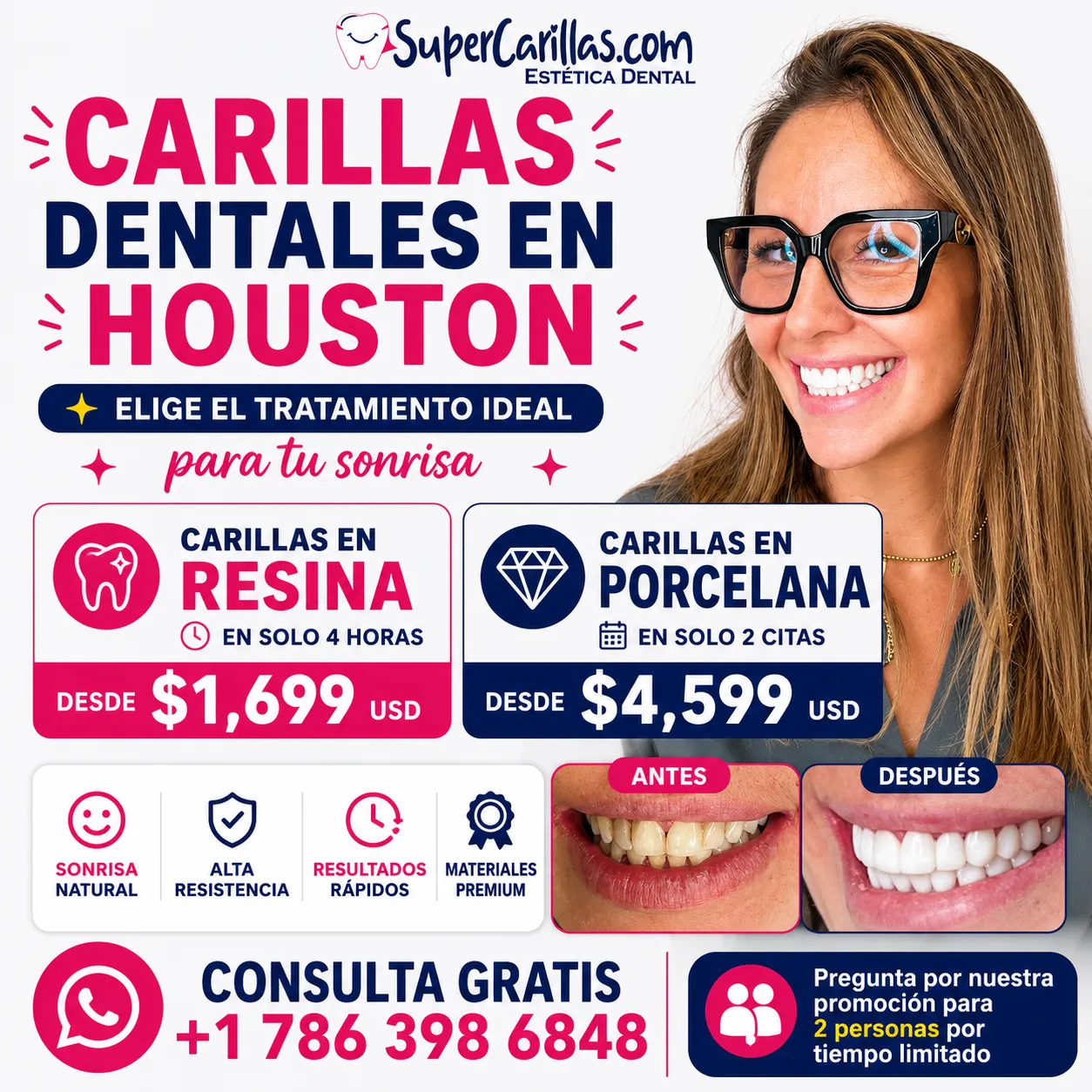 carillas dentaes en houston precios