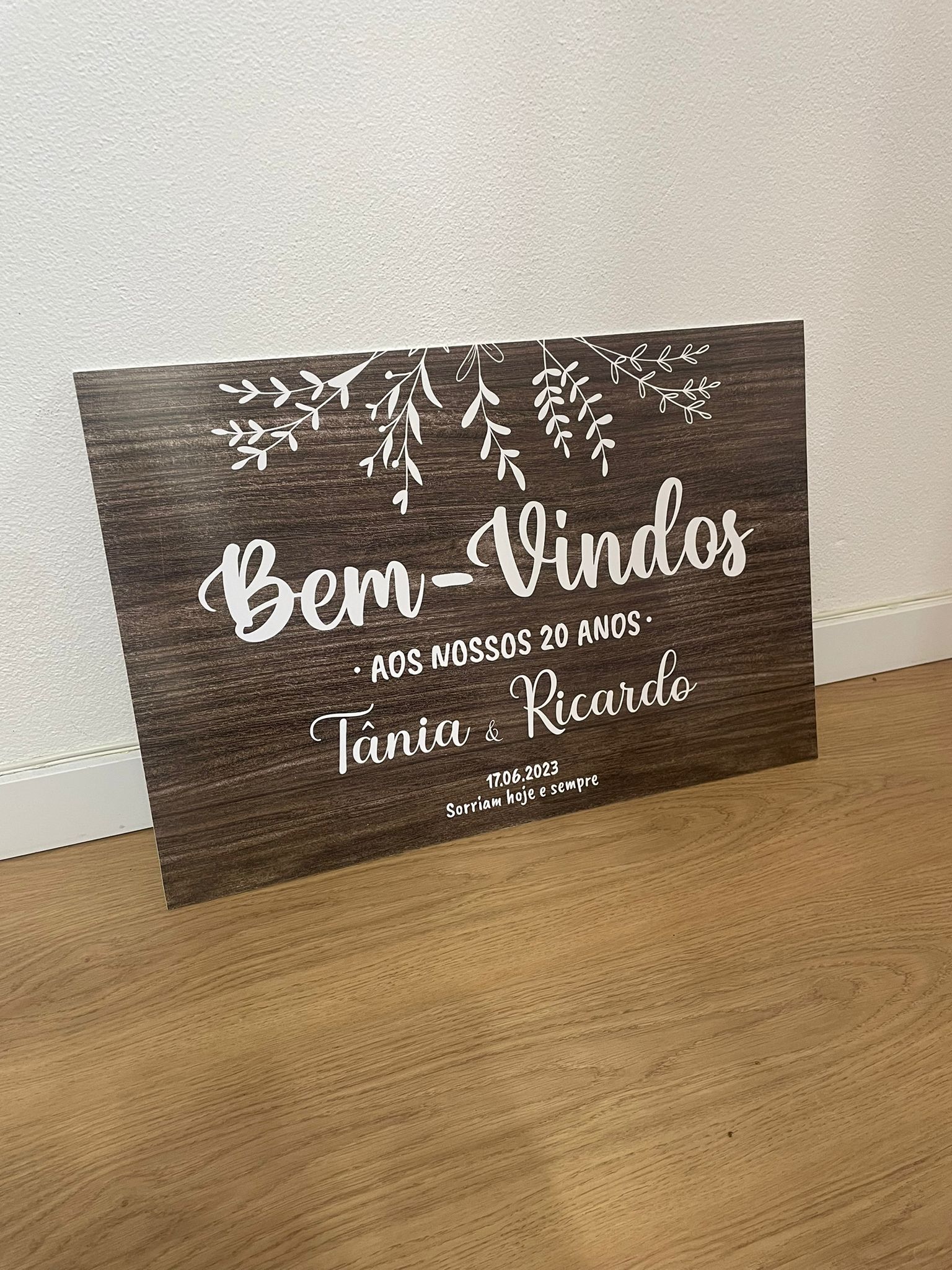 Placa Casamento Boas-Vindas