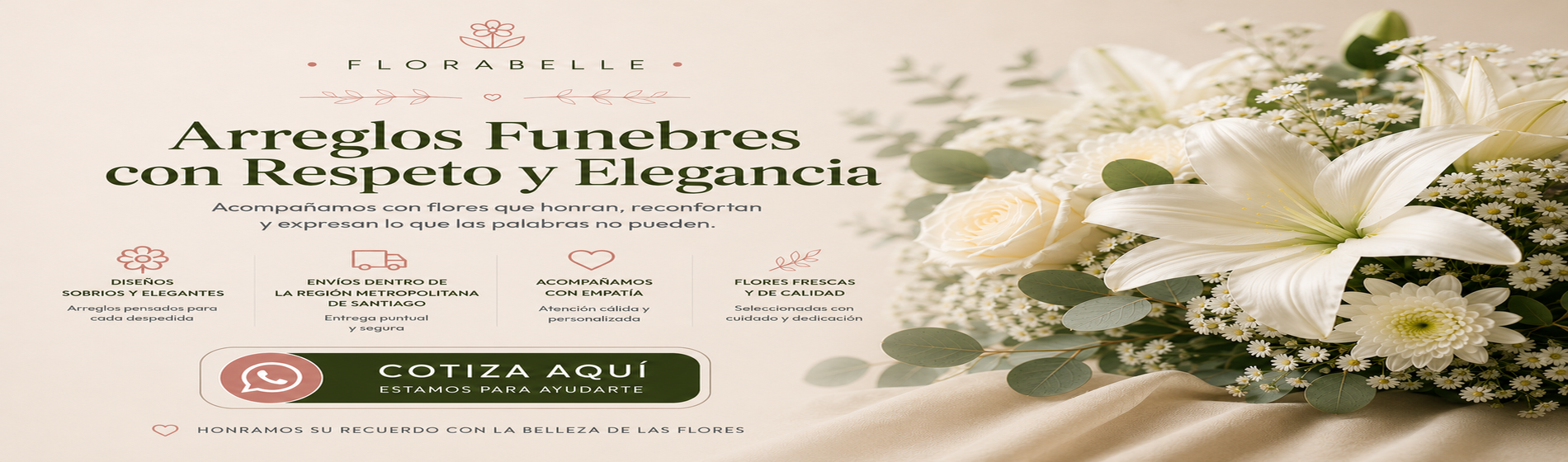 Flores frescas que inspiran
