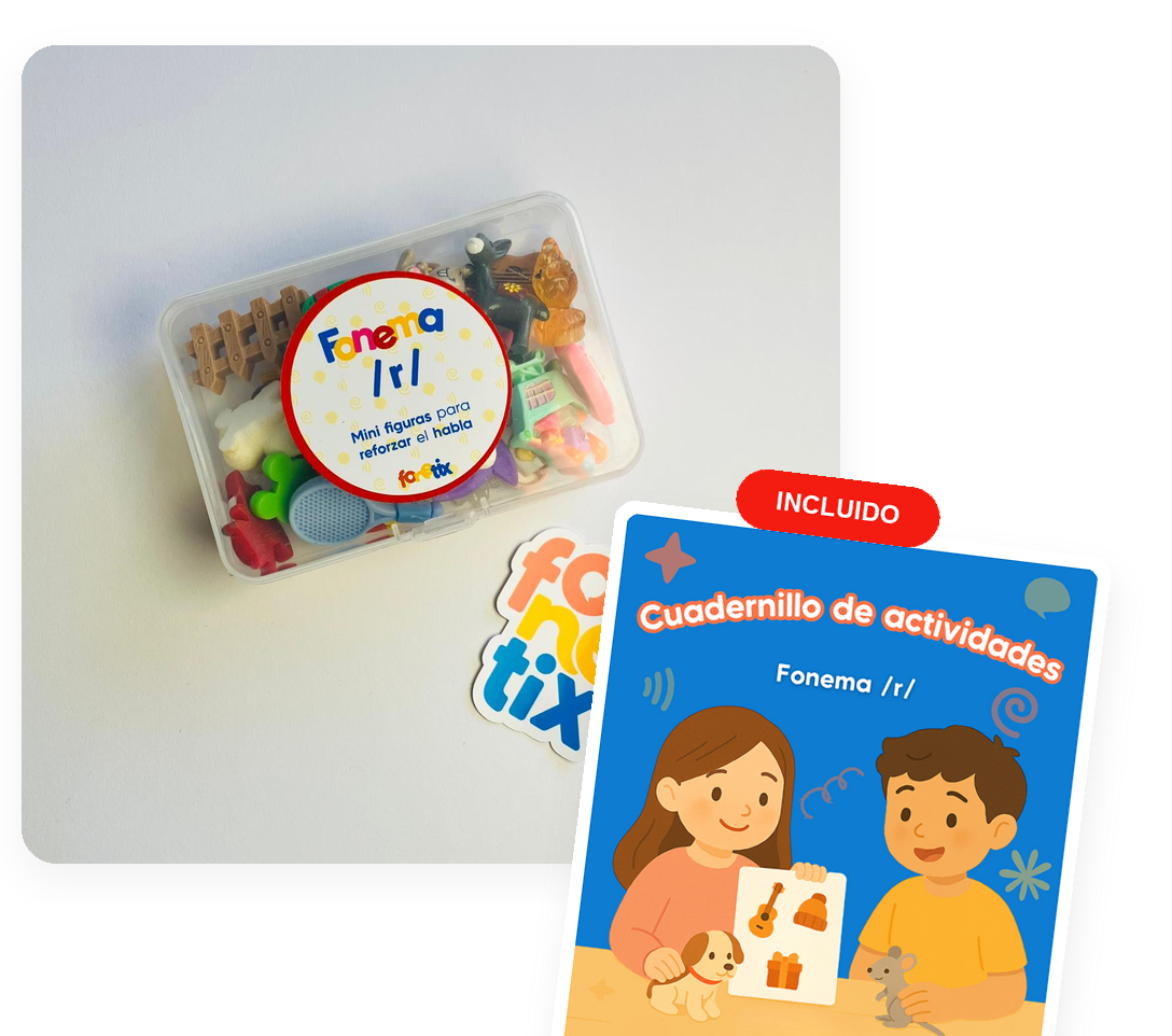 Caja de miniaturas Fonetix con su cuadernillo digital de actividades incluido