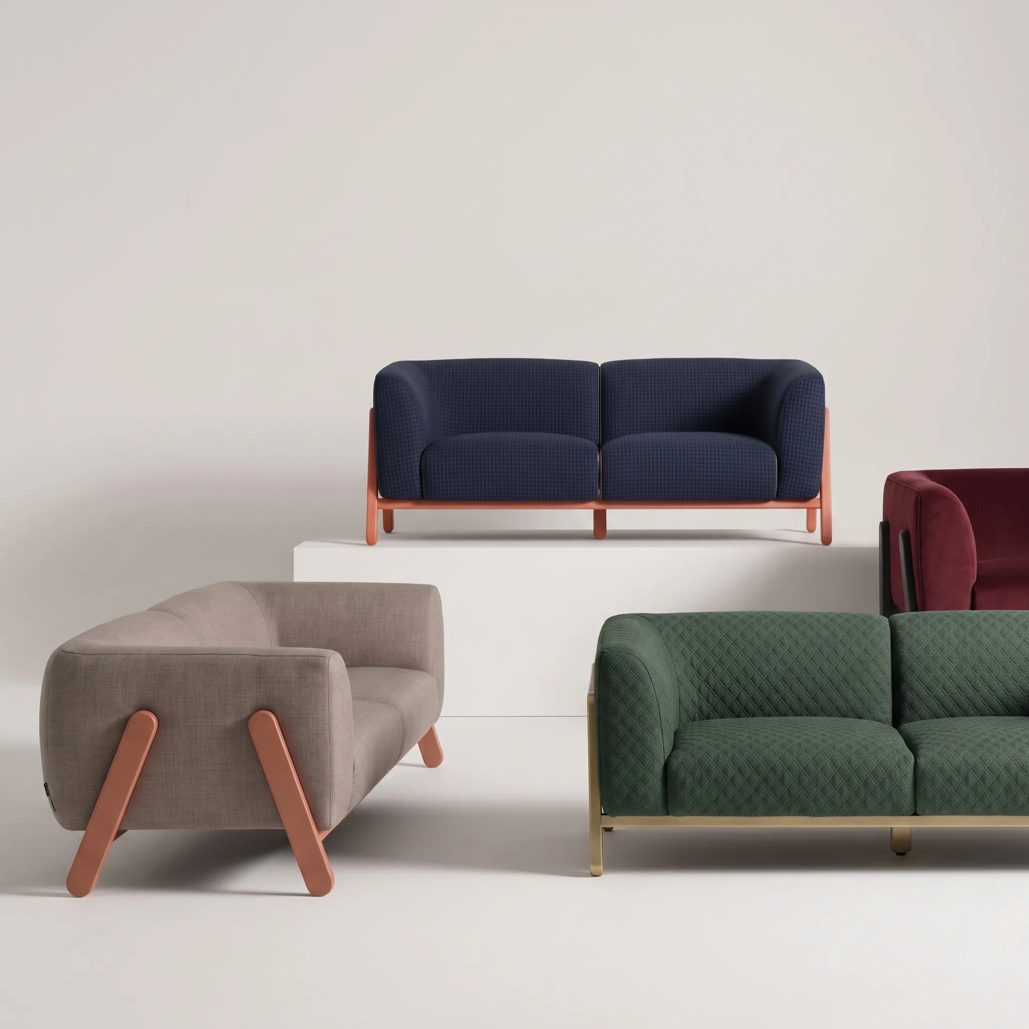 Sillón Lounge Arquitectónico | Base Metal Industrial y Elegancia