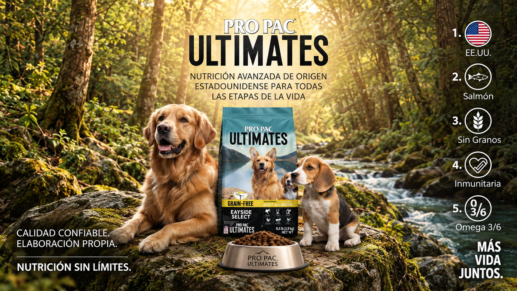 Nutrición premium, natural y confiable.