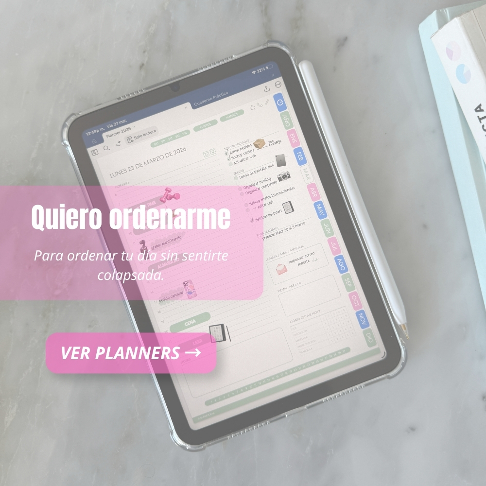 Quiero sentirme más organizada