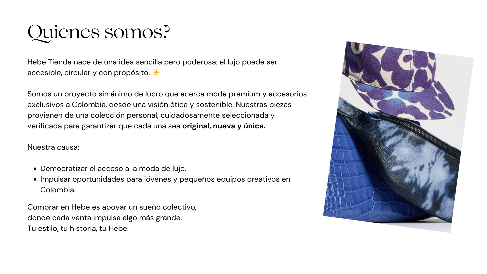 Hebe Tienda Quienes Somos Quienes Son, de donde es Hebe Tienda