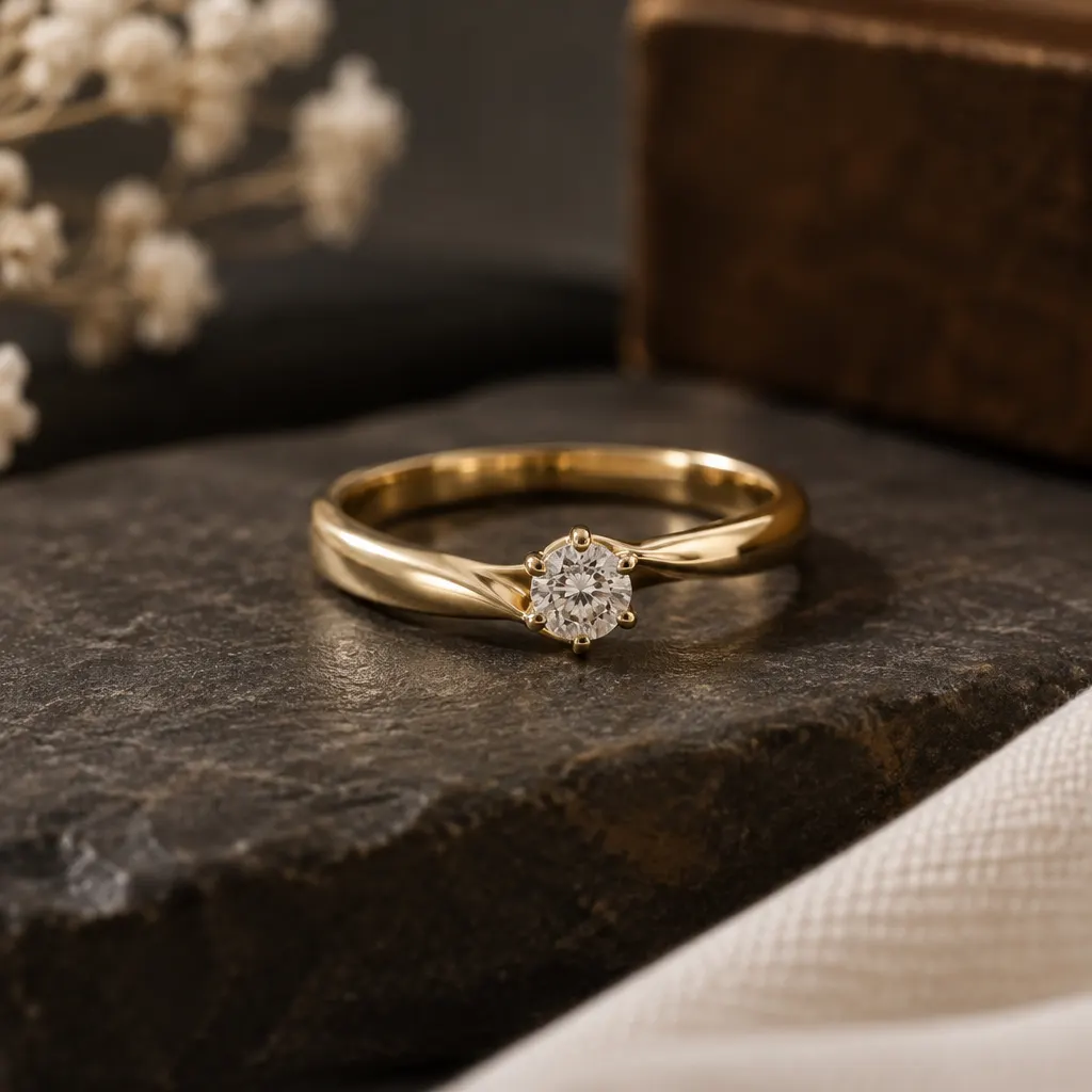 Fotografía del mismo anillo ya reparado y acabado con cuidado.