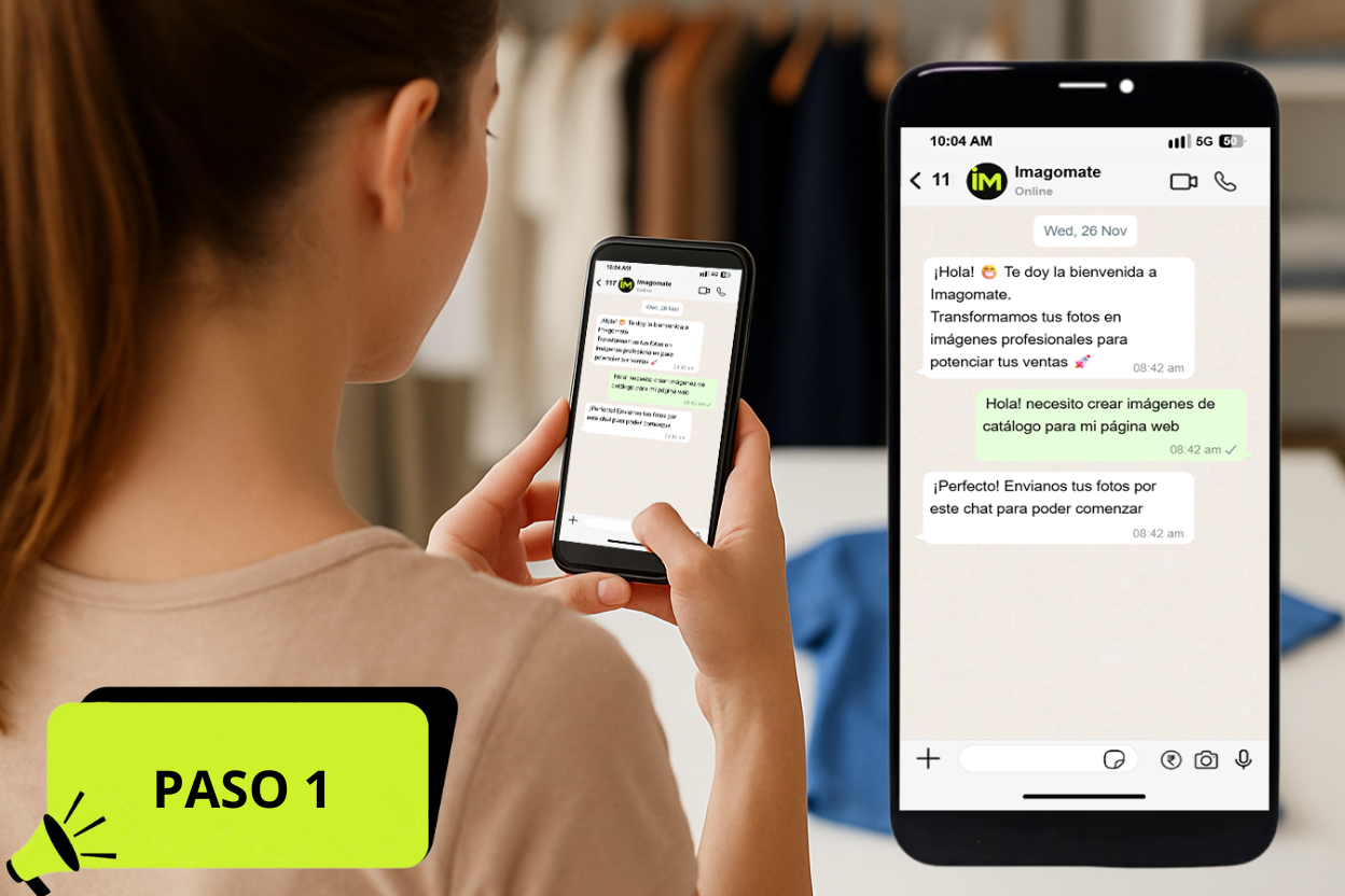 3 pasos para generar imágenes de cualquier tipo de producto.<br>
