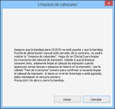 limpieza de cabezales desde el computador