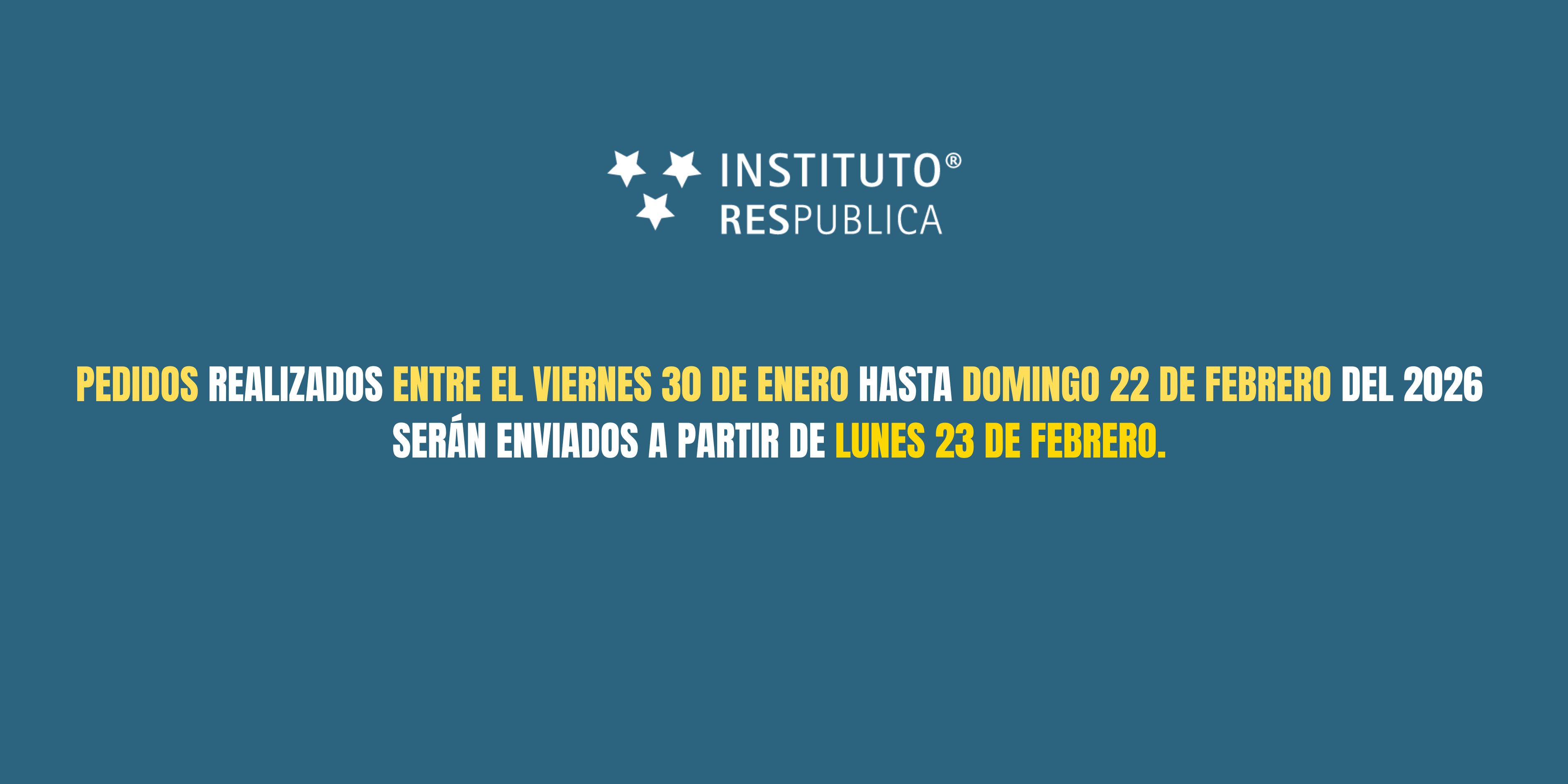 Aviso importante sobre despachos y retiros