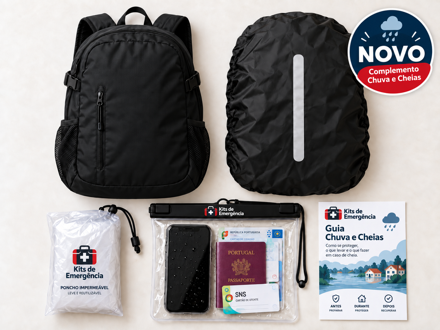 Prepara a tua mochila também para chuva e cheias