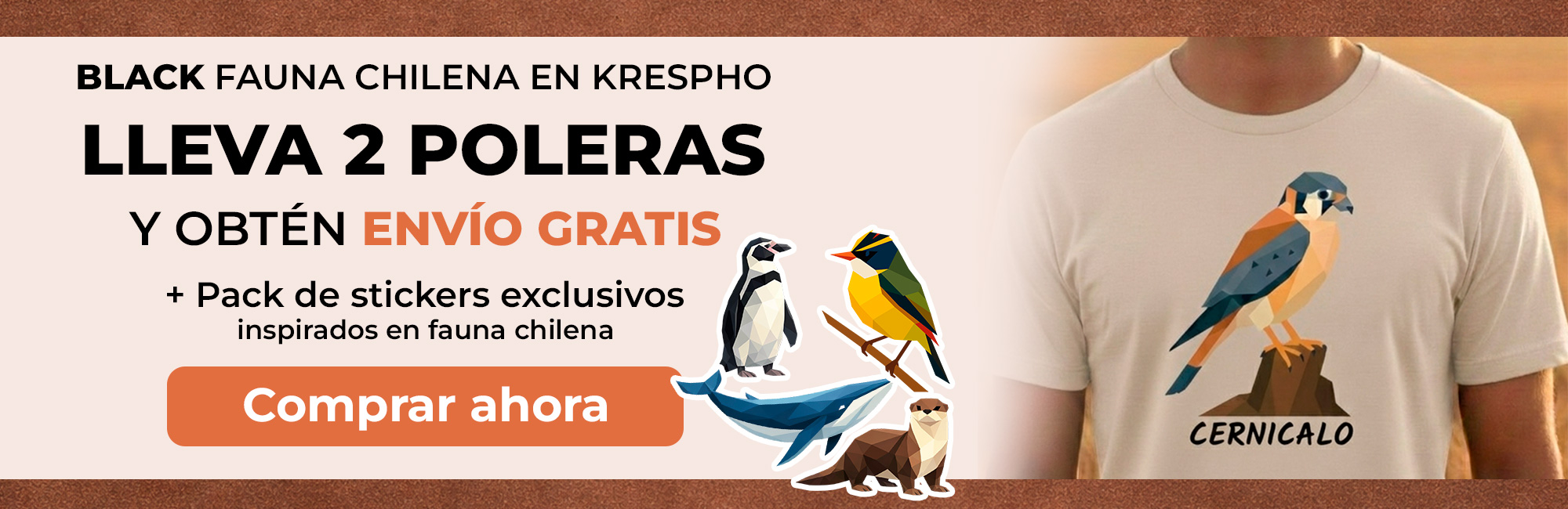 Krespho | Poleras inspiradas en fauna chilena