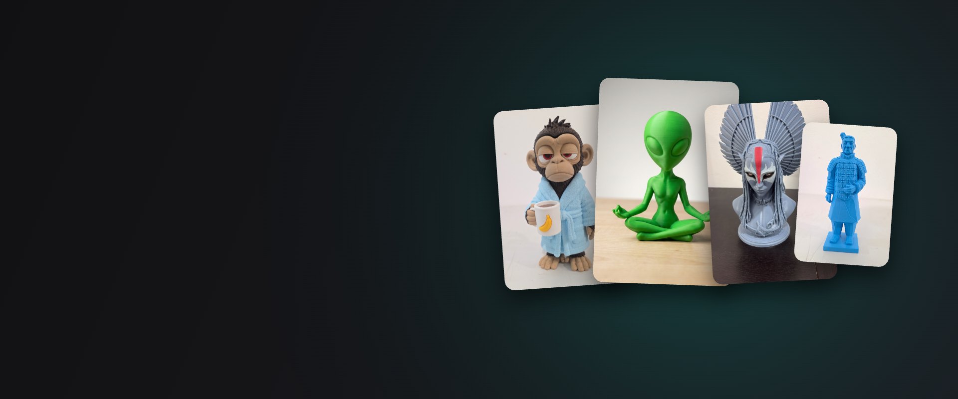 Figuras e decoração impressas em 3D pela Kriativu3D